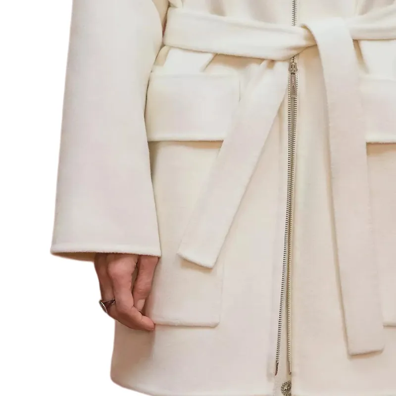 HERMES Coats Women's White-2