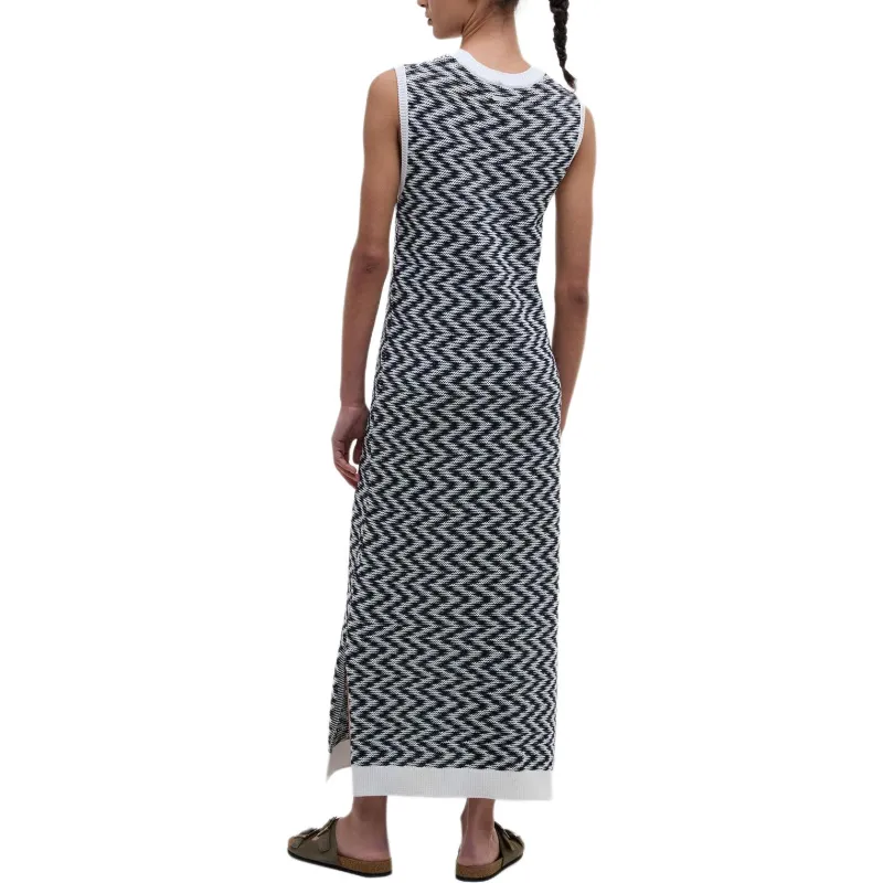 BARBOUR Sleeveless Dress Women's Black White-3