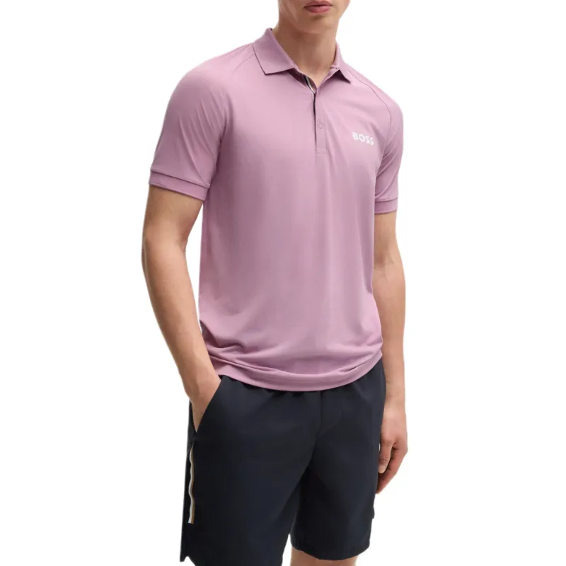 HUGO BOSS x Matteo Berrettini Polo Shirt Men's Pink-2