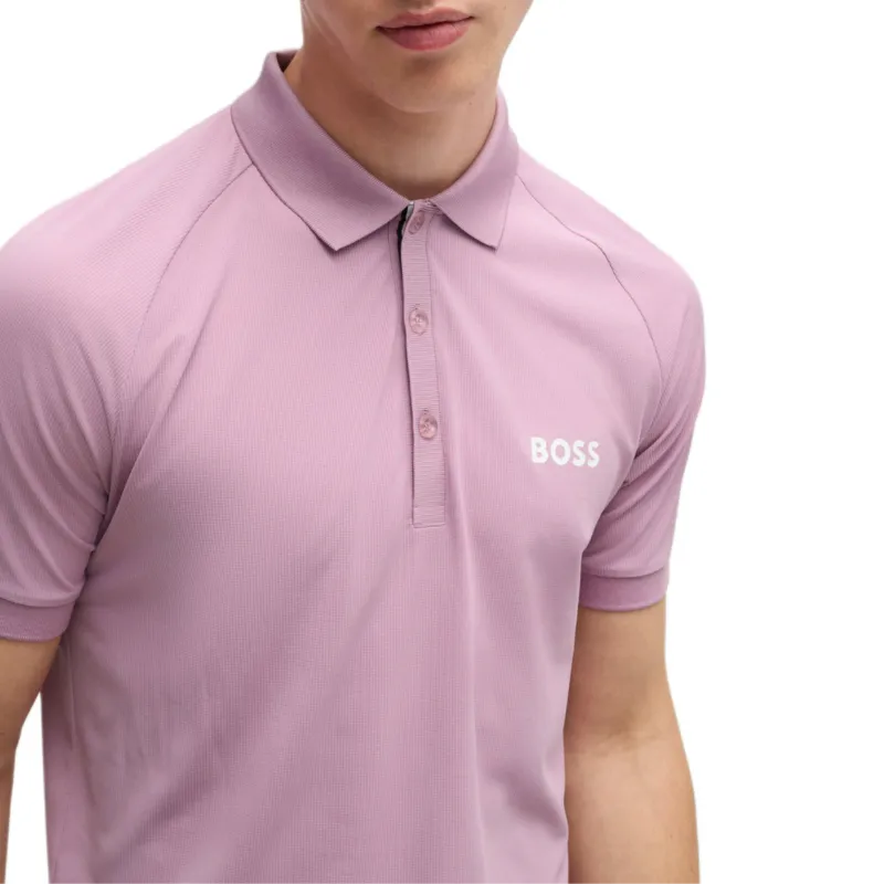 HUGO BOSS x Matteo Berrettini Polo Shirt Men's Pink-4