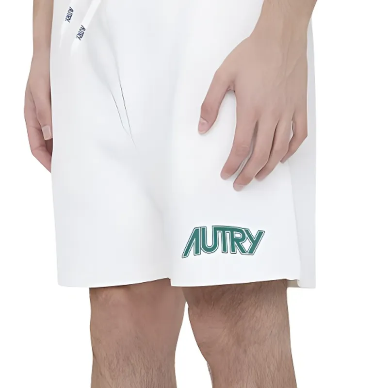 AUTRY Logo Stamp Drawstring Track Shorts-5