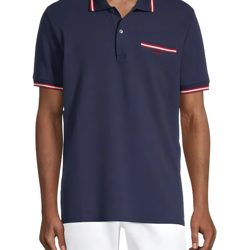 BALLY Polo Shirt Men's Dark Blue-3