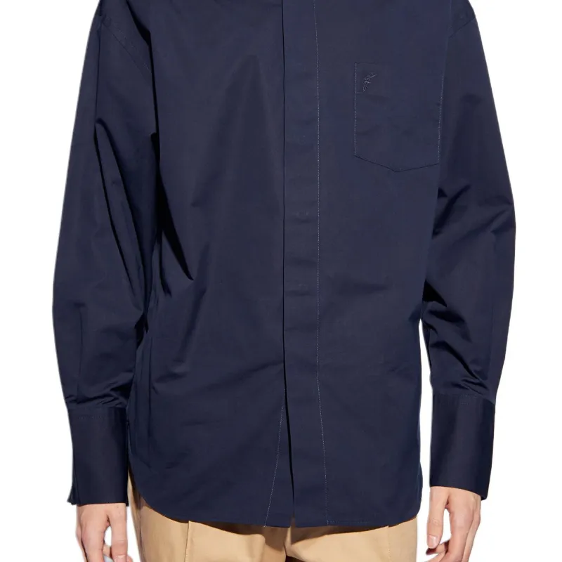 Ferragamo Classic-collar Cotton Shirt-4