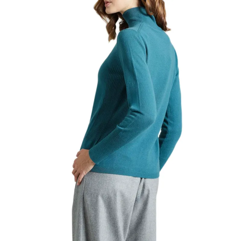 COLOMBO Cashmere Sweater Women's Blue Green-1