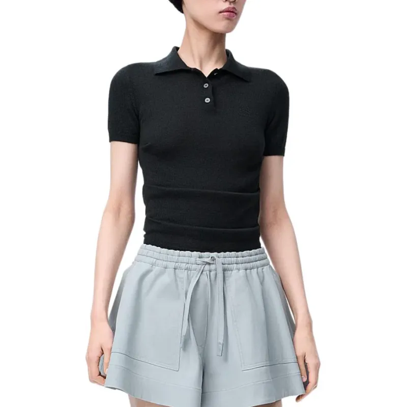 LOEWE SS25 Polo Shirt Women's Black-1