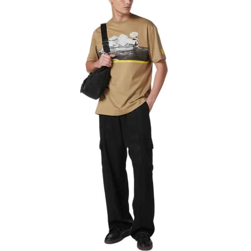 Iceberg Pattern Printed Crewneck T Shirt-3