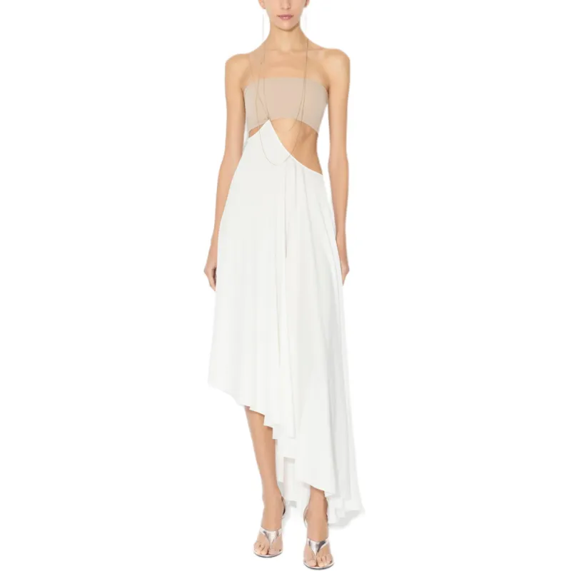Alaia Casual Long Skirts Women's White-2