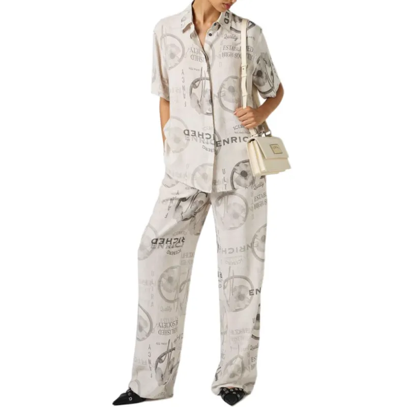 Iceberg SS25 Casual Pants Women's .Imgur.com Mud Gray Color-3