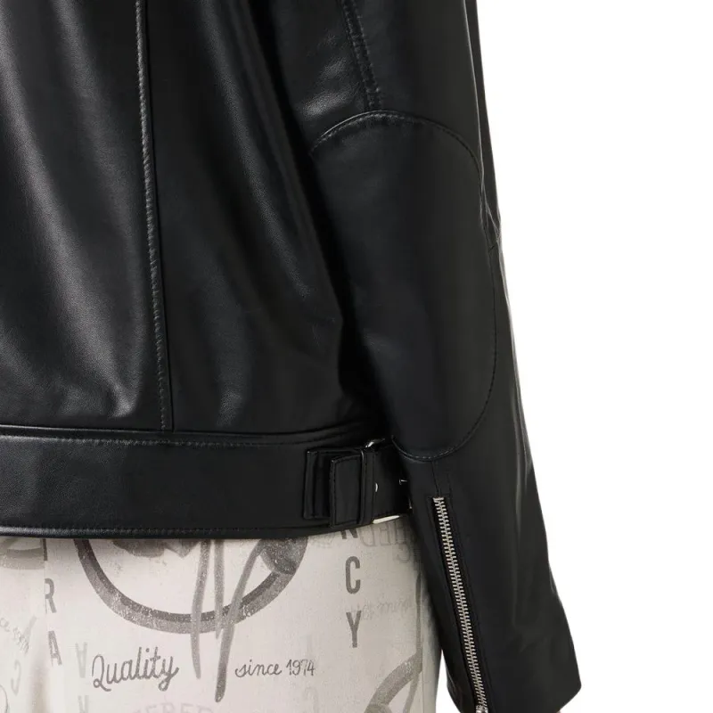 Iceberg SS25 Leather Jacket Women's Black-5