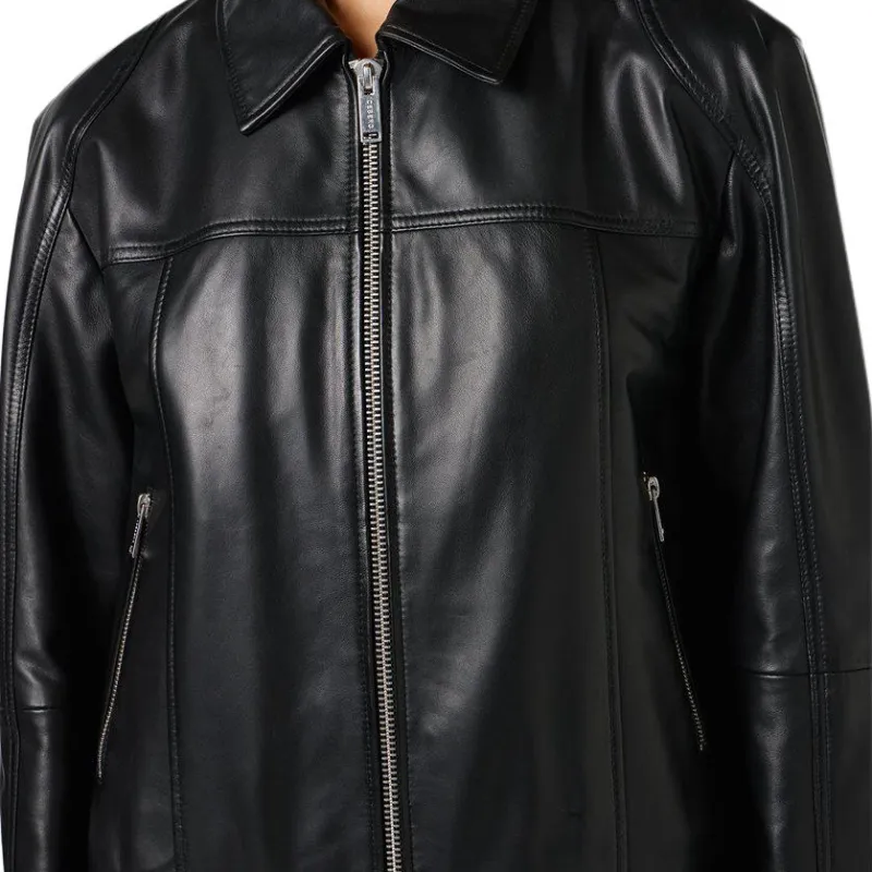 Iceberg SS25 Leather Jacket Women's Black-4