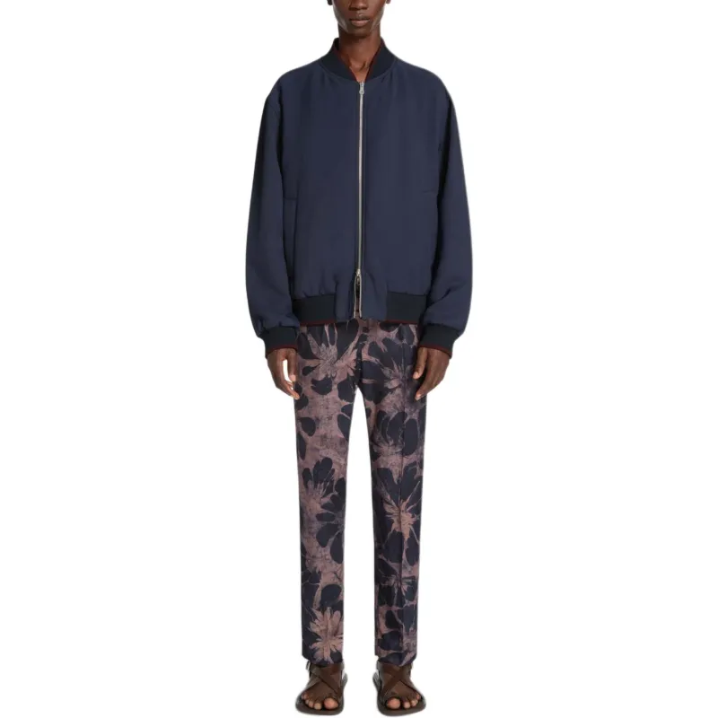 DRIES VAN NOTEN Zip Up Reversible Bomber Jacket-1
