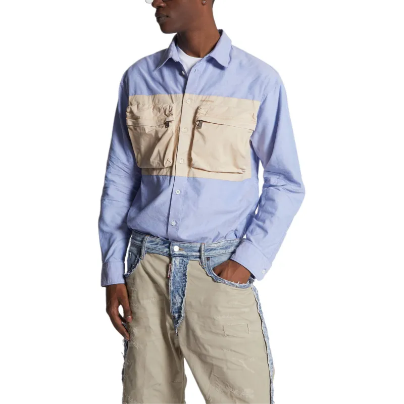 DSQUARED2 Cargo pockets Cotton Shirt-2