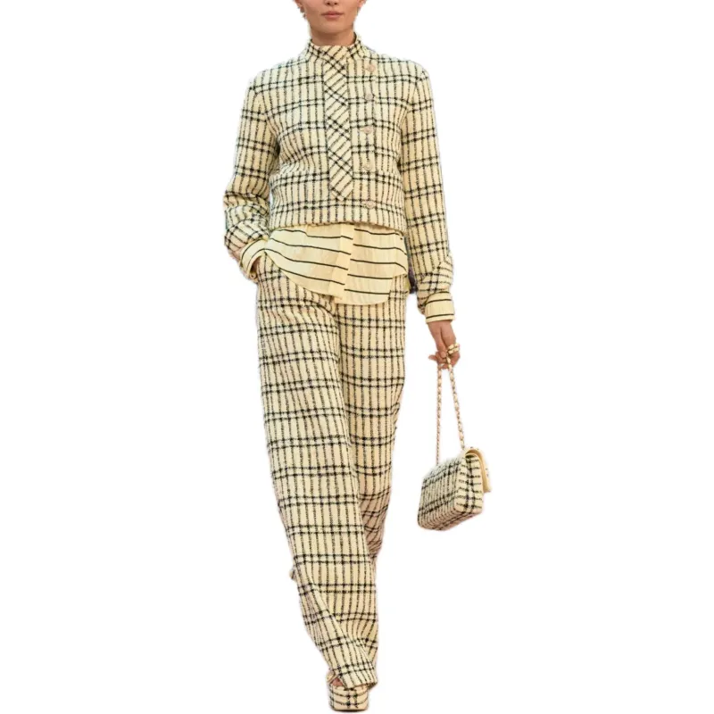 CHANEL 25S Spring Summer Collection Jackets Coats Women's Light Yellow & Black-1