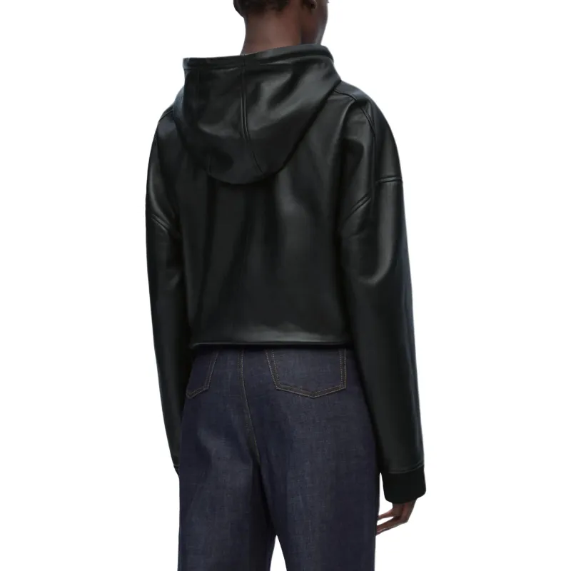 LOEWE Leather Jacket Women's Black-3