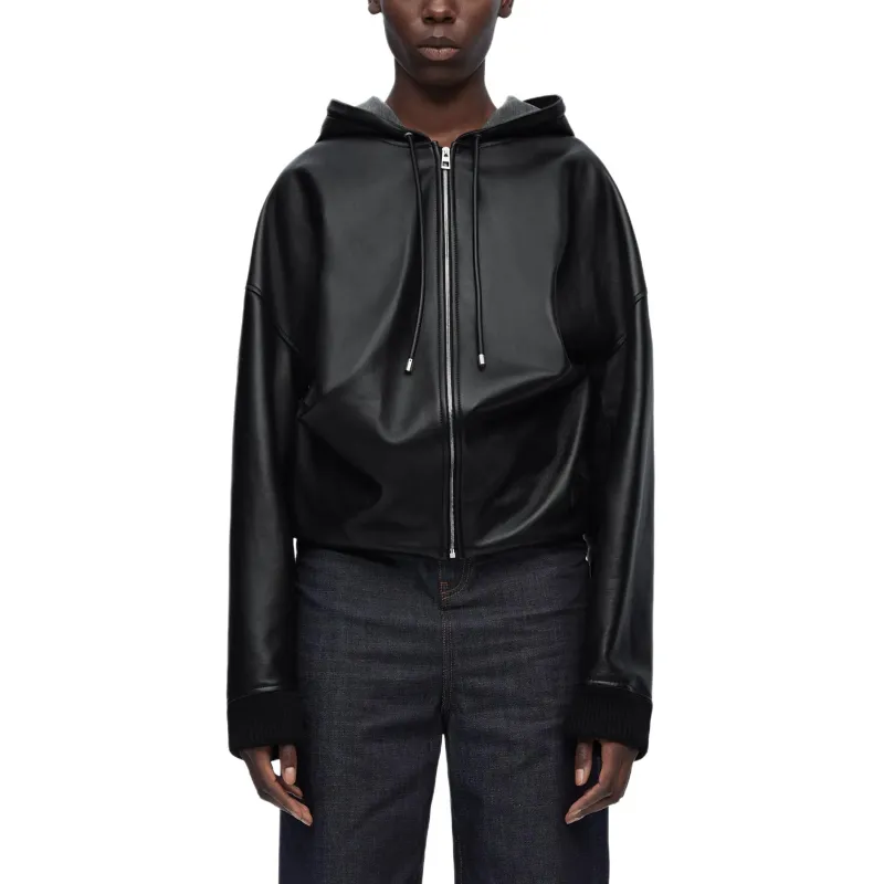 LOEWE Leather Jacket Women's Black-1