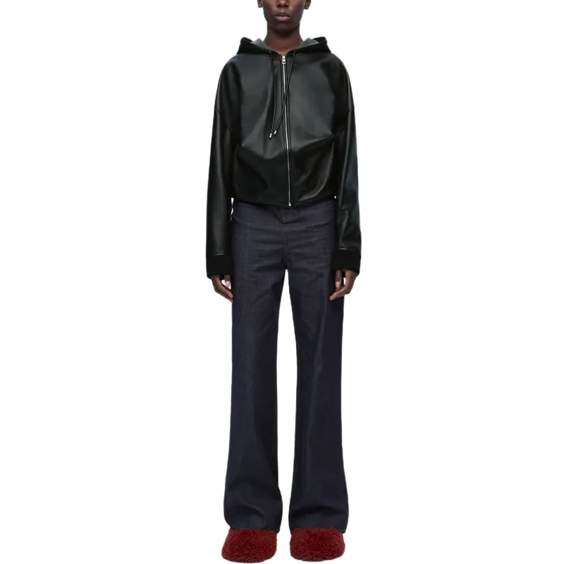 LOEWE Leather Jacket Women's Black-2