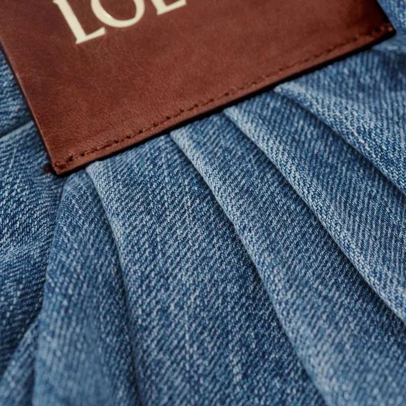 LOEWE Draped Skirt 'Indigo Blue'-4
