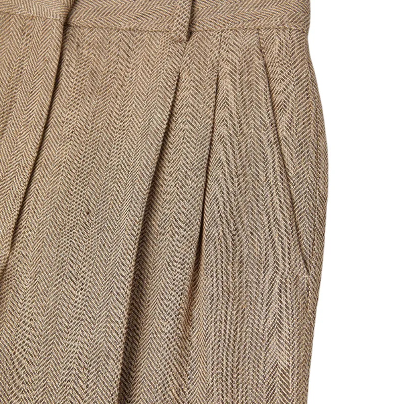 Loro Piana SS25 Suit Trouser Women's Brown-5