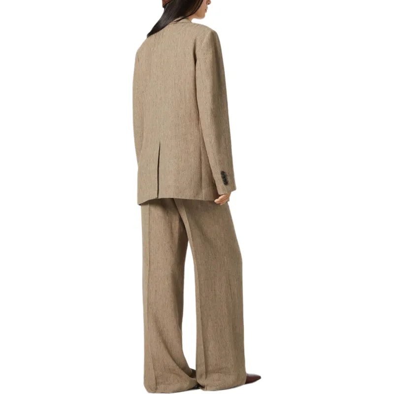 Loro Piana Business Suit Coat Women's Brown-3