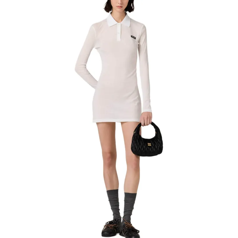MIU MIU Ribbed jersey Mini Dress-1