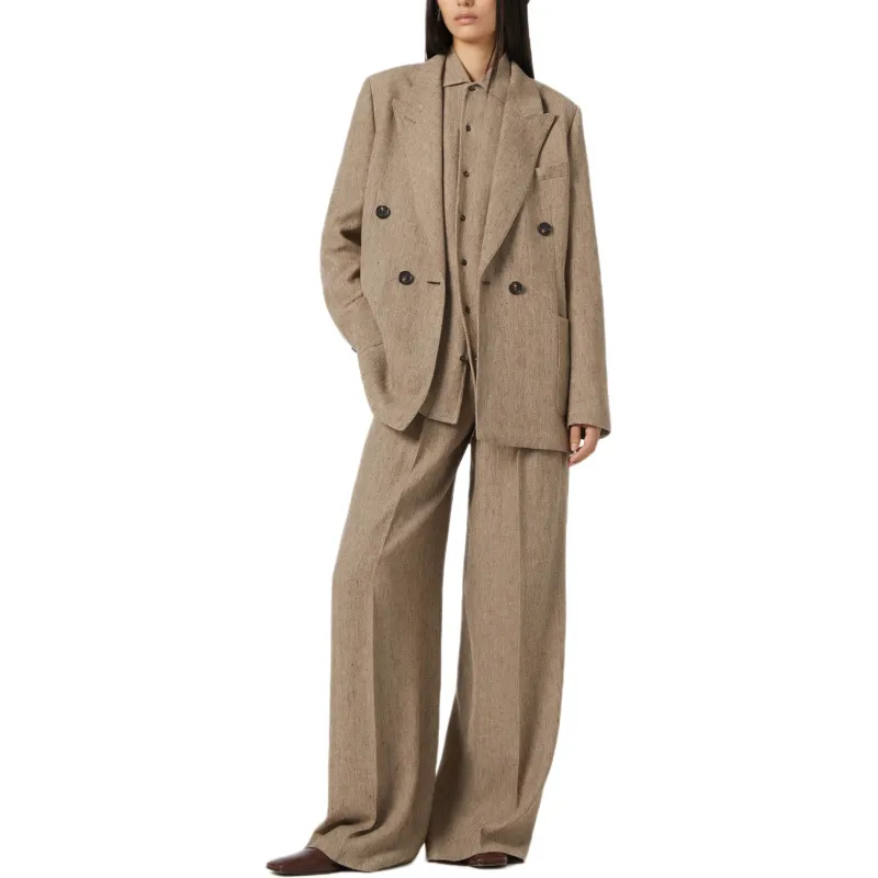 Loro Piana SS25 Suit Trouser Women's Brown-2