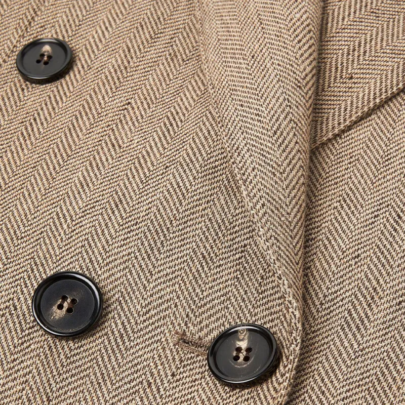 Loro Piana Business Suit Coat Women's Brown-7