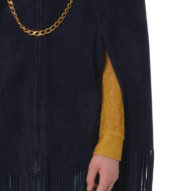 Valentino Leather Jacket Men's Dark Blue-5