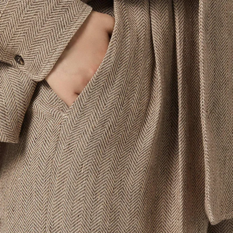 Loro Piana SS25 Suit Trouser Women's Brown-6