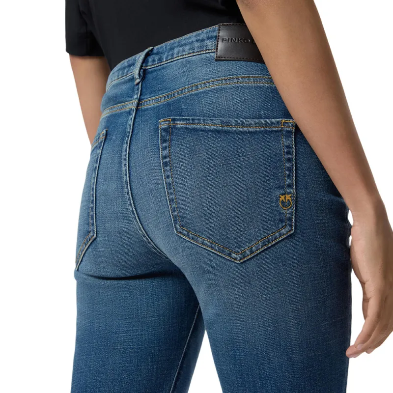 PINKO Medium Wash Denim Bootcut Jeans-6