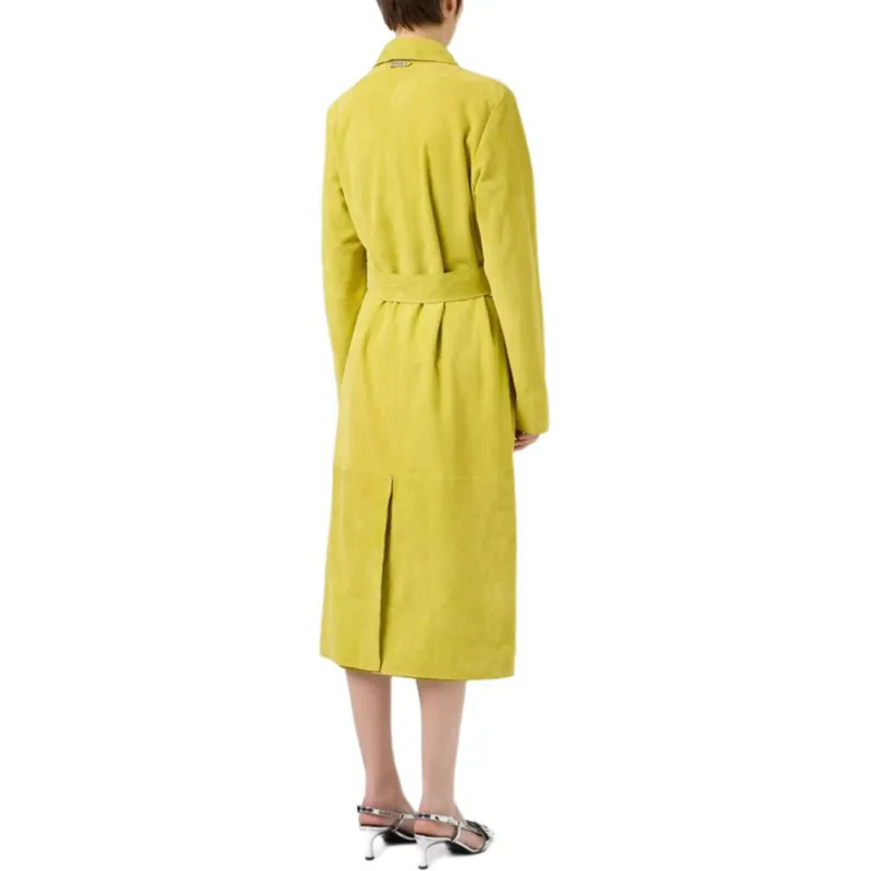 Iceberg Leather Jacket Women's Lemon-2