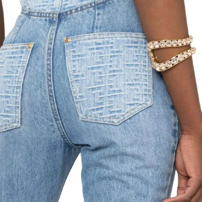 BALMAIN Jeans Women's Blue-4