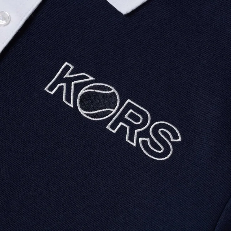 MICHAEL KORS MMK Short Sleeved Dress Women's Navy Blue-2