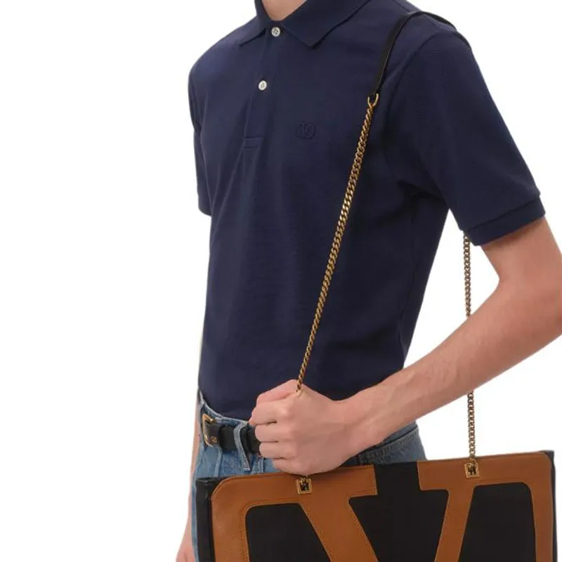 Valentino Logo Embroidered Short Sleeved Polo Shirt-4