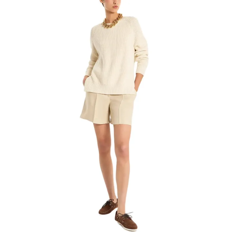 PAROSH Casual Shorts Women's Beige-1