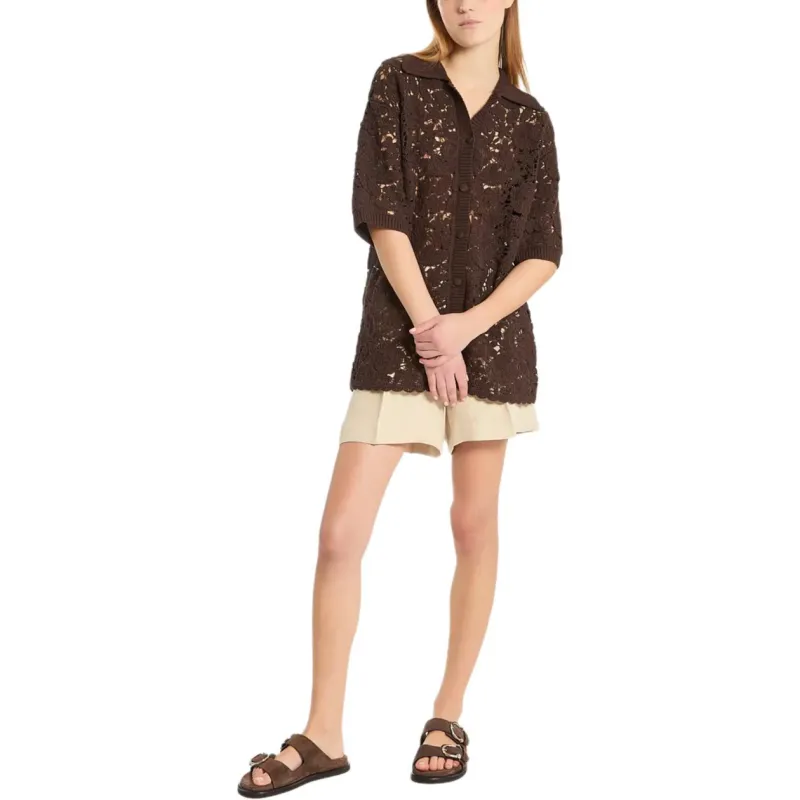PAROSH Casual Shorts Women's Beige-3