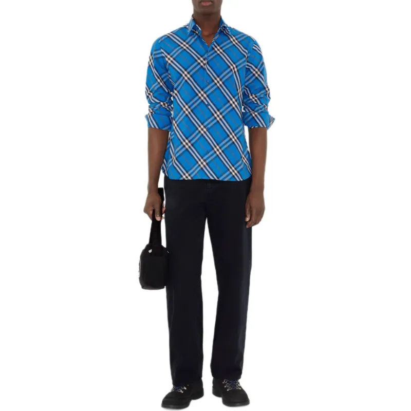 Burberry Checked Cotton Shirt-1