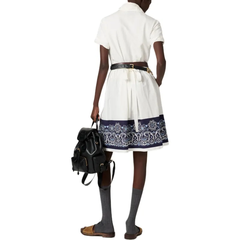 MIU MIU Bandana print Poplin Midi Dress-2