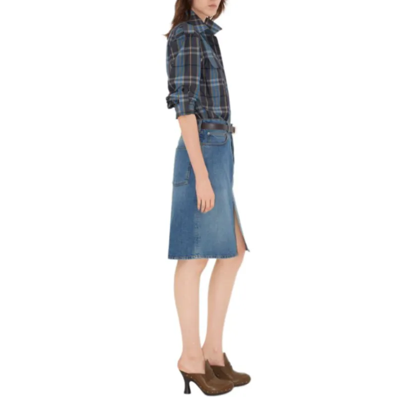 Burberry SS25 Denim Long Skirt Women's-3