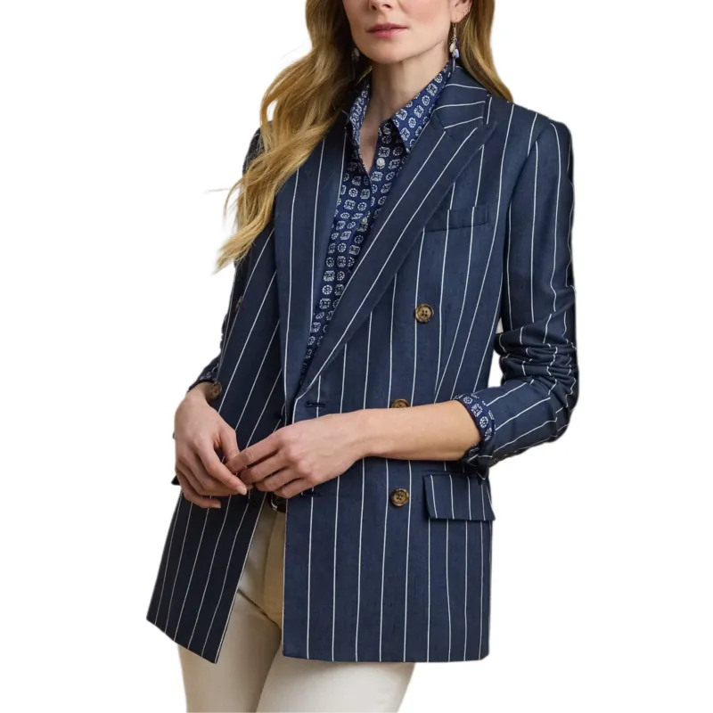 LAUREN RALPH LAUREN Business Suit Coat Women's Marine Blue-3