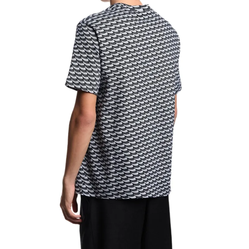 EMPORIO ARMANI Asv Icon Jacquard Jersey Jumper With Op art Motif-3