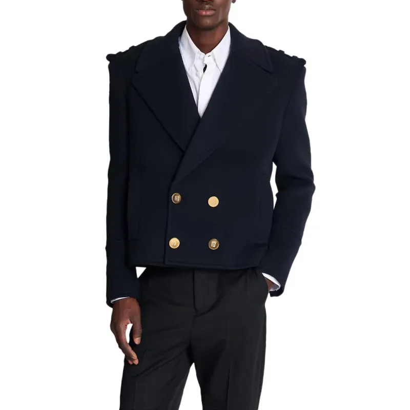 BALMAIN SS25 Jackets & Coats Men's Marine Blue-1