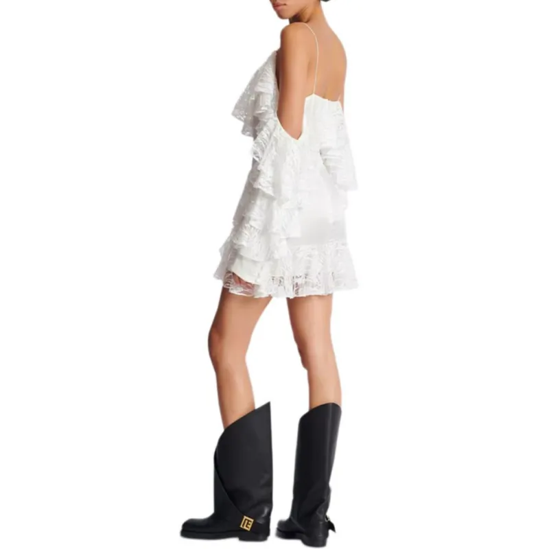 BALMAIN SS25 Slip Dress Women's White-4