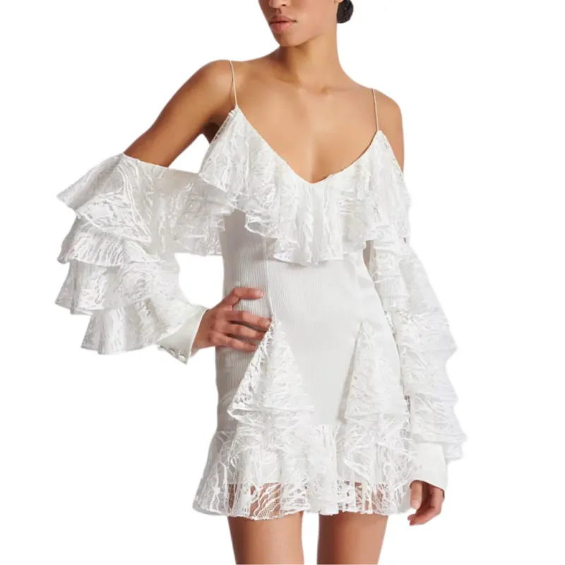 BALMAIN SS25 Slip Dress Women's White-2