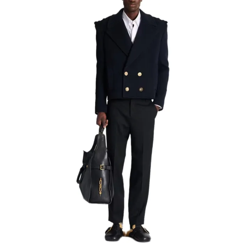 BALMAIN SS25 Jackets & Coats Men's Marine Blue-3