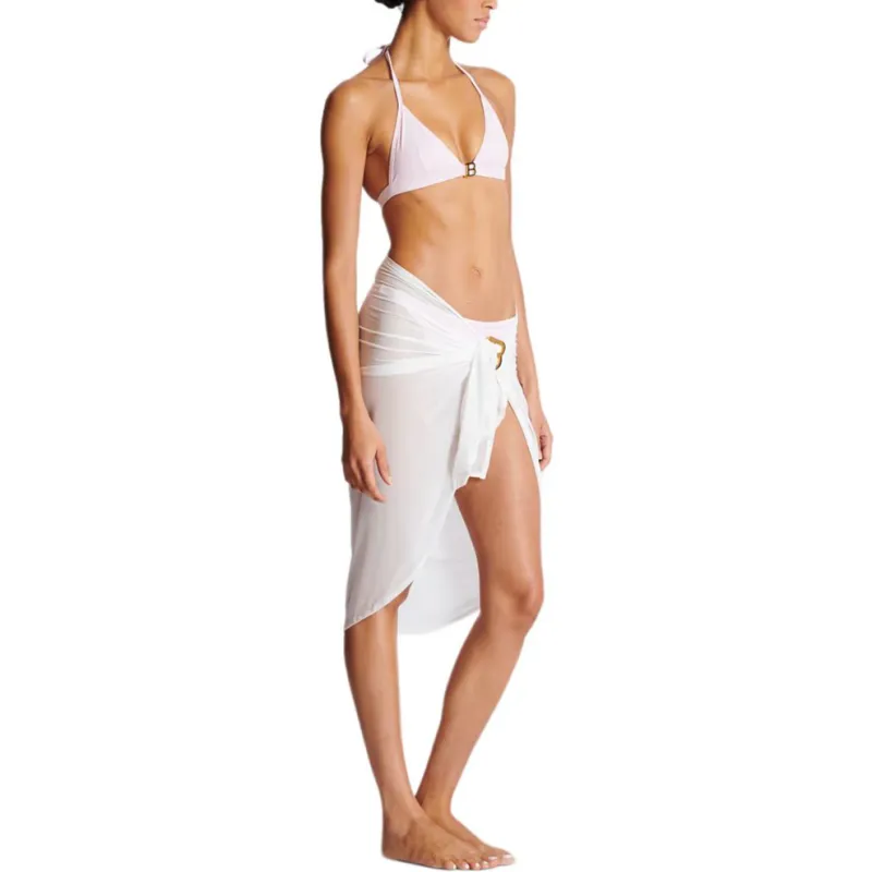 BALMAIN Wrap Skirt Women's Beige-4