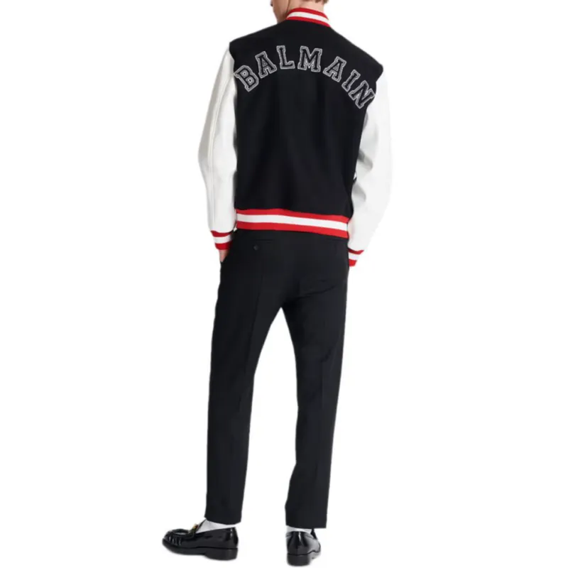 BALMAIN Varsity Bomber Jacket-3
