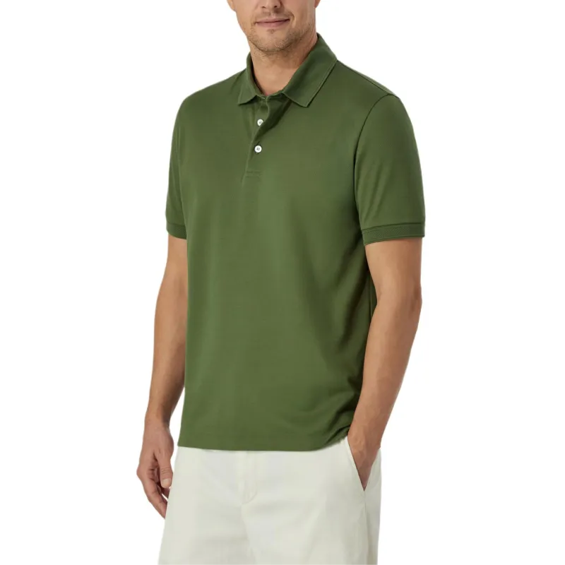 CANALI Polo Shirt Men's Olive Green-1