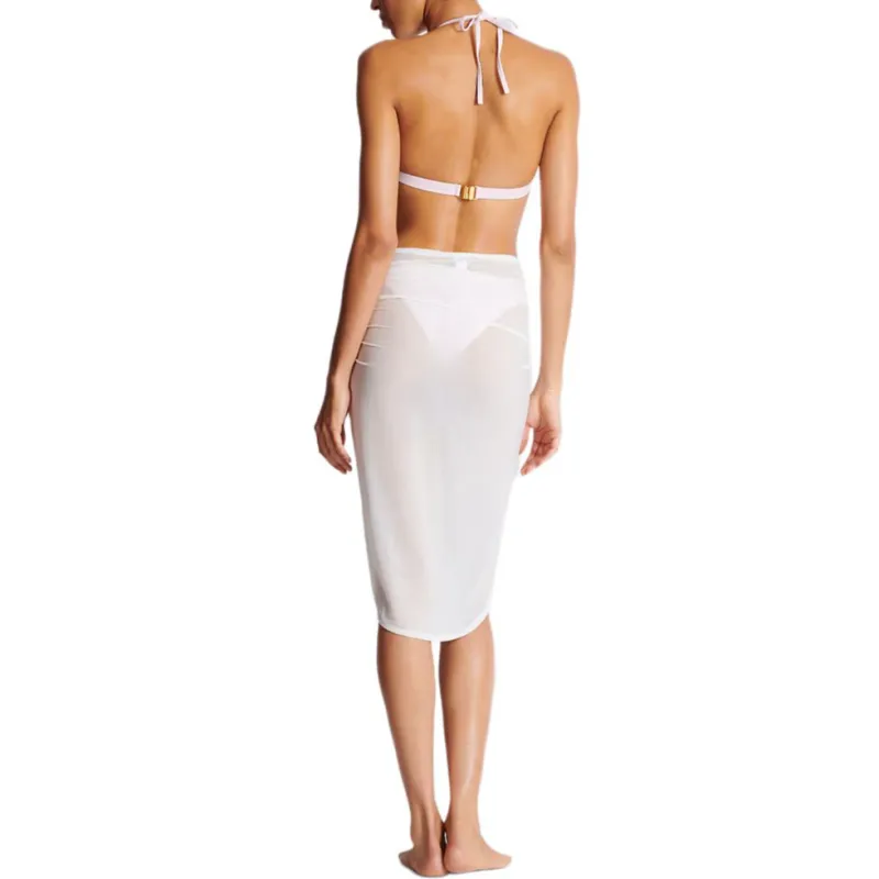 BALMAIN Wrap Skirt Women's Beige-3