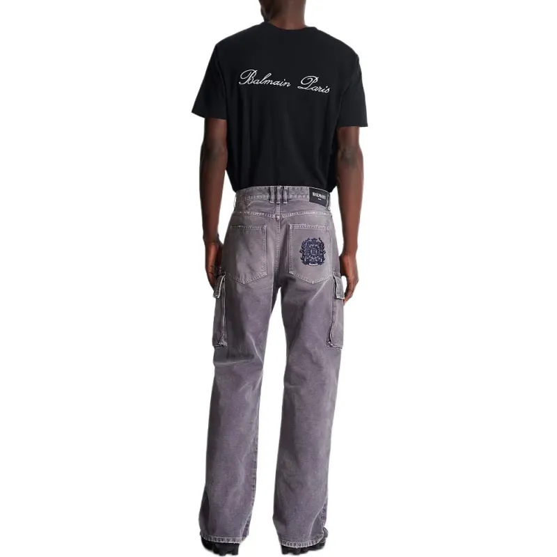 BALMAIN Jeans Men Gray-3