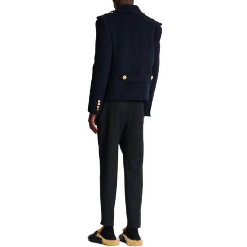 BALMAIN SS25 Jackets & Coats Men's Marine Blue-4